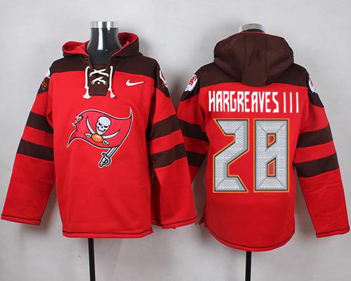 Nike Buccaneers #28 Vernon Hargreaves III Red Player Pullover NFL Hoodie - Click Image to Close